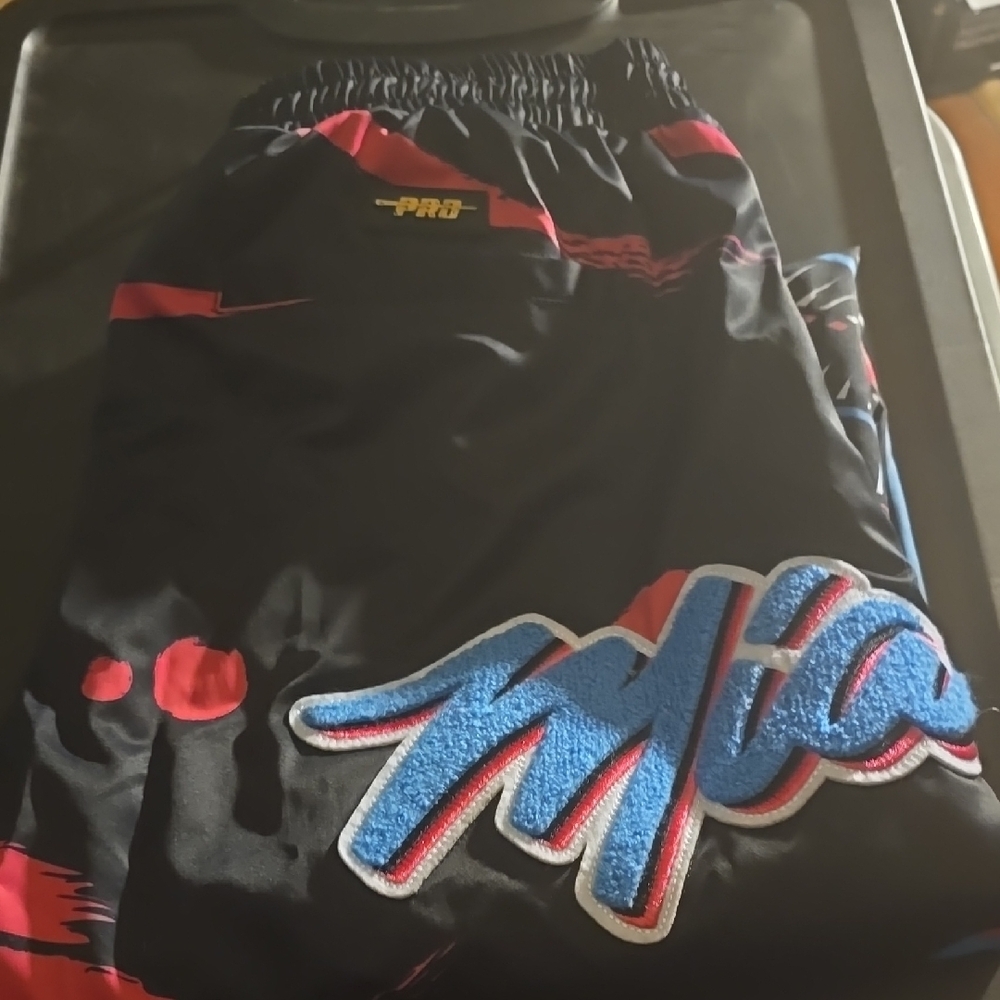 Miami heat, black pink and blue joggers
